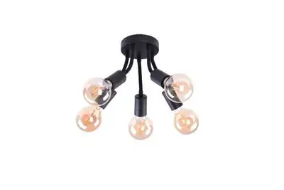 RABALUX Almus plafonska lampa E27 5x60W crna