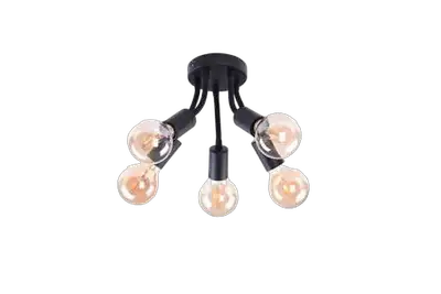 RABALUX Almus plafonska lampa E27 5x60W crna