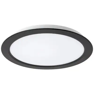 RABALUX Shaun, ugradni LED panel crni 24W, 2300lm, 4000K, okrugli, precnik 22cm