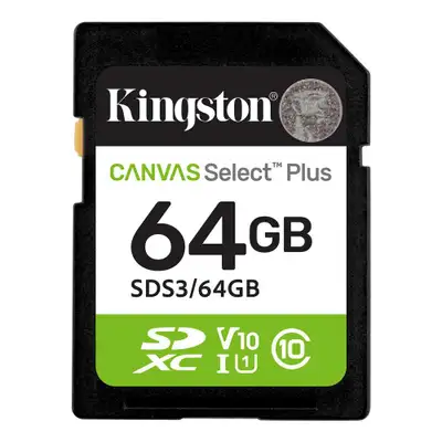 KINGSTON SD 64GB Kingston Canvas SelectPlus gen 3