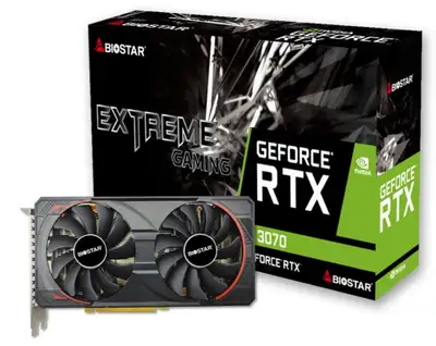 BIOSTAR RTX 3070 GDDR6 8GB 256bit 3XDP / HDMI