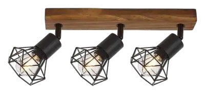 RABALUX Zeus, unutrašnja metal drvenim spot lamp, E14 3x MAX 40W