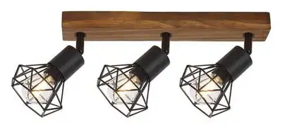 RABALUX Zeus, unutrašnja metal drvenim spot lamp, E14 3x MAX 40W