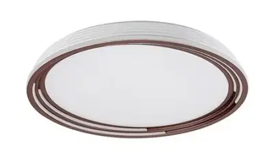 RABALUX Valter, LED plafonjera dimabilna, 36W, 3000K, braon / bela, precnik 52cm