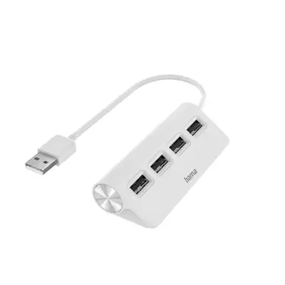 HAMA USB 2.0 HUB 1:4 480 Mbit / s beli
