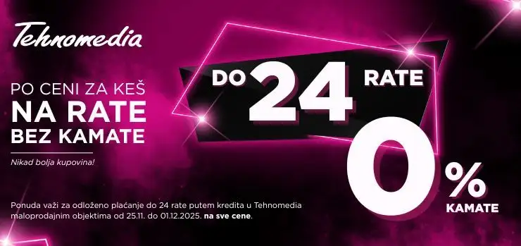 Black Friday: Kupujte po ceni za keš na rate  bez kamate