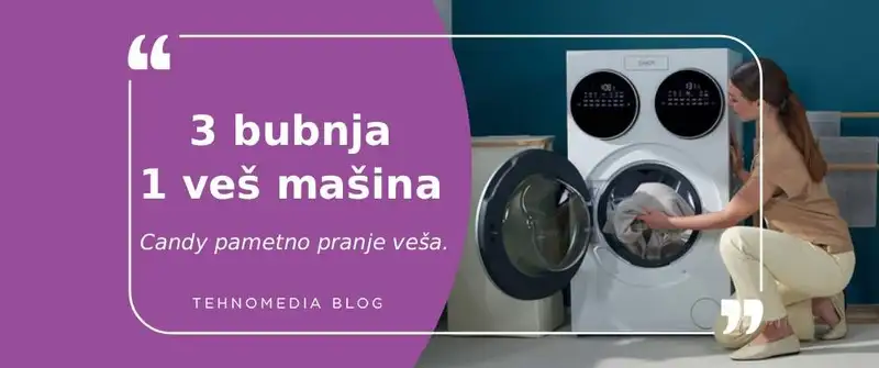 Candy MQD 410CBL9-S: tri bubnja u jednom uređaju – da li je ovo najpametnije rešenje za pranje veša?
