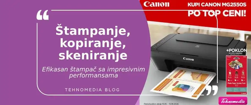 Canon Pixma MG2550S: Svestrani višenamenski štampač