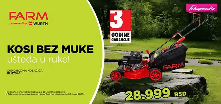 FARM kosačice – moć u tvojim rukama, travnjak pod tvojom kontrolom!