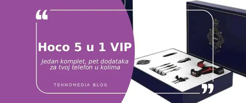 HOCO 5 u 1 VIP komplet: sve što ti treba za telefon u automobilu
