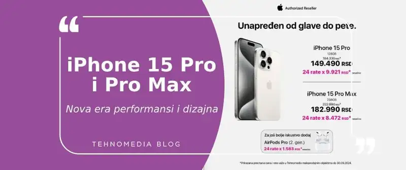 iPhone 15 Pro i Pro Max: Savršenstvo u svakom detalju