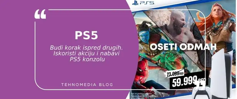 Iskoristi priliku: Kupi PS5 konzolu na akciji i uroni u svet neverovatnog gejminga