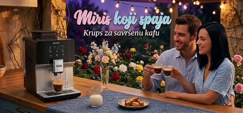 Krups espresso aparat sa mlinom – kafa koja leti ima poseban ukus