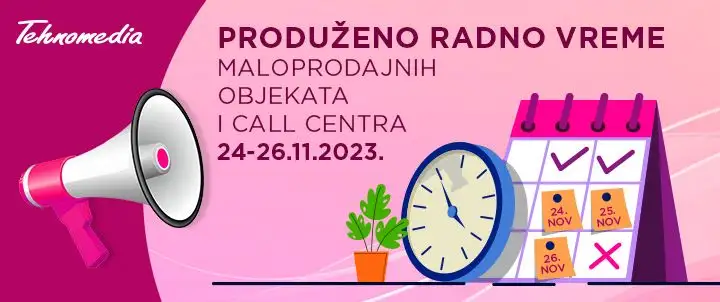 Produženo radno vreme tokom Crnog petka 24. 25. i 26. novembra 2023.