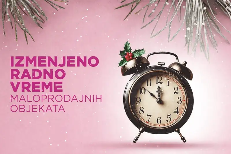Promena radnog vremena naših prodavnica u periodu 1. januar – 28. februar 2026.
