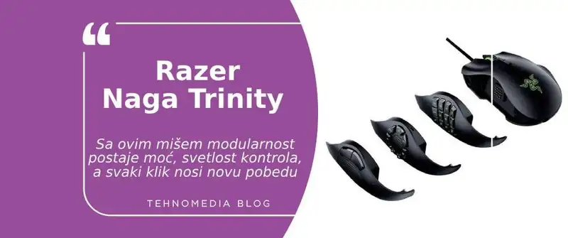 Razer Naga Trinity: Višenamenski miš za neverovatno gejming iskustvo