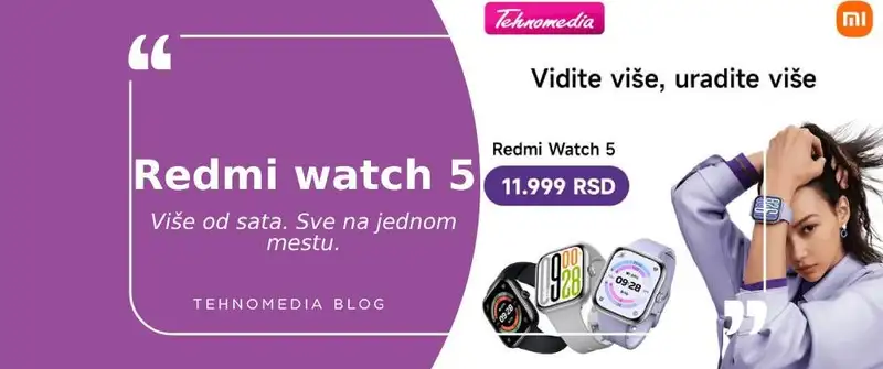 Redmi Watch 5 – Sat koji misli na tebe