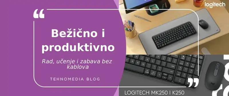 Septembar je za produktivnost: oslobodi se kablova sa Logitech K250 & MK250