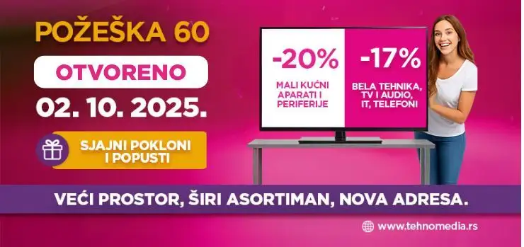 Tehnomedia prodavnica otvorena u Požeškoj 60!