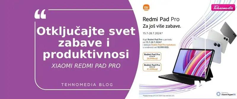 Ugrabite Xiaomi Redmi Pad Pro po specijalnoj ceni i besplatnu tastaturu