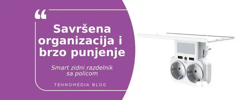 Xo WL09 2.4A pametni zidni razdelnik sa policom