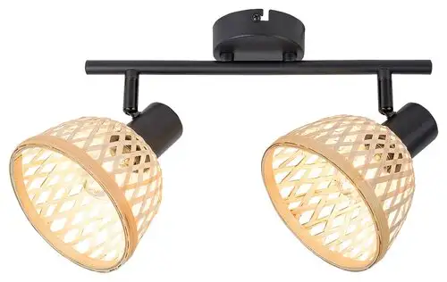RABALUX Rattan, metalni bambus spot, E14 2x MAX 15W
