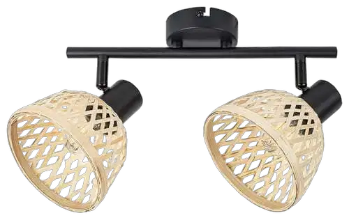 RABALUX Rattan, metalni bambus spot, E14 2x MAX 15W