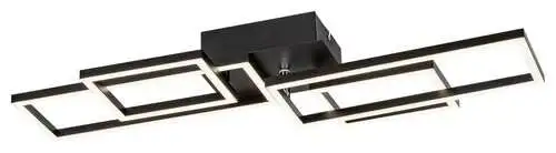 RABALUX Quince, LED plafonjera, crna metal, 40W. 4000K