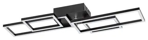 RABALUX Quince, LED plafonjera, crna metal, 40W. 4000K