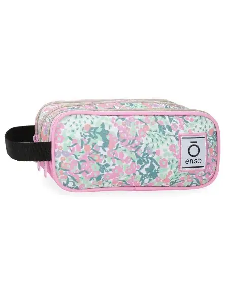 ENSO FLEUR zenski neseser sa 3 pregrade roze plava
