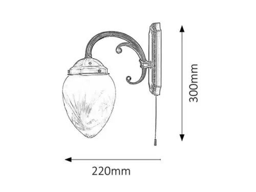 RABALUX Annabella zidna lampa E14 40W bronza