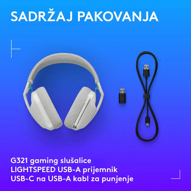 LOGITECH G321 Lightspeed White
