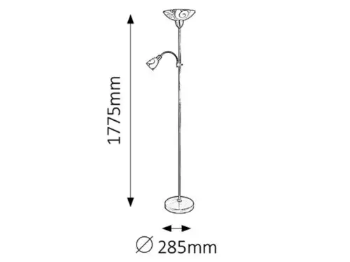 RABALUX Harmony lux Podna lampa sa citacem E27 100W+E14 40W