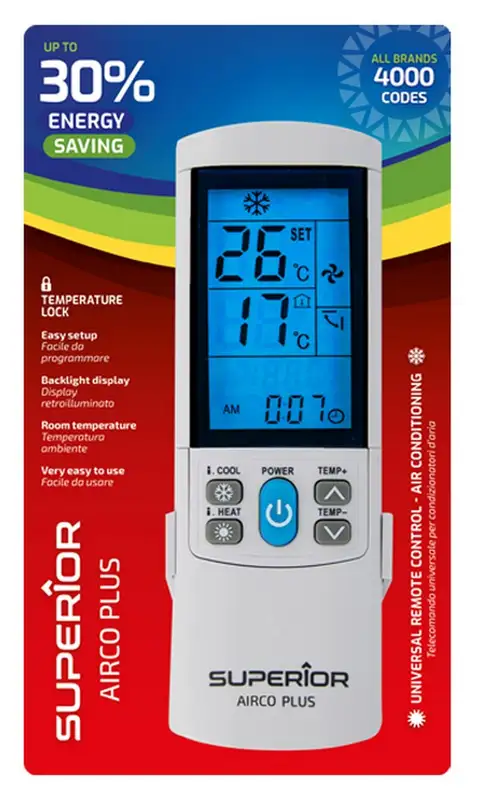 SUPERIOR RC AIRCO Plus univerzalni daljinski upravljač za klime