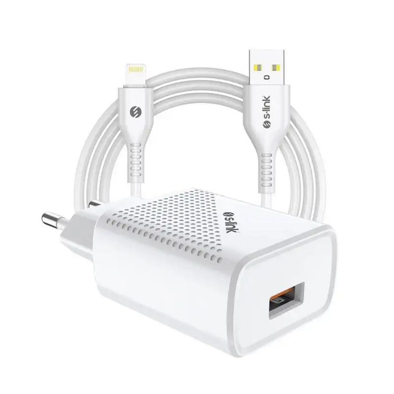 S-LINK SL-EC40L 12W punjac + lightning 5V, beli