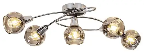 RABALUX Tamara plafonjera, E14 5x40W,hrom