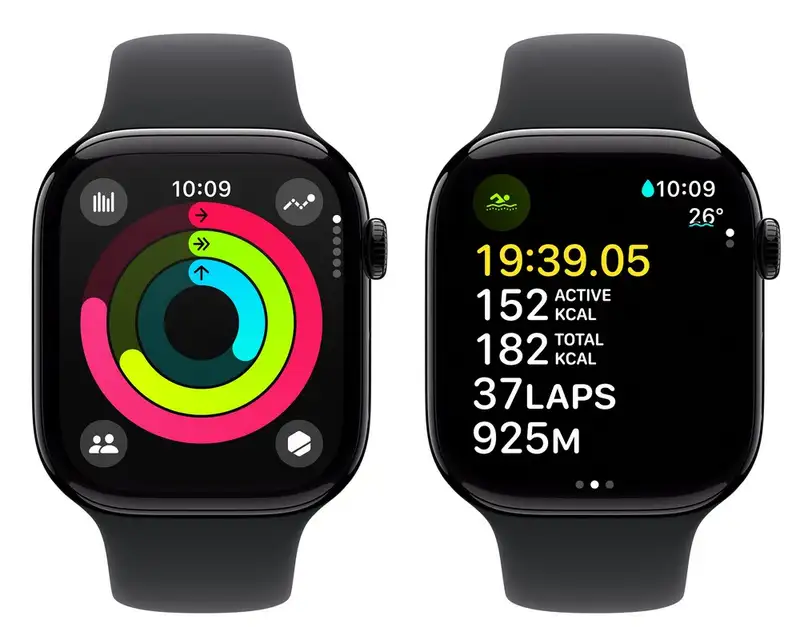APPLE Watch S10 GPS 42mm Jet Black Alu Case with Black Sport Band - M/L mwwf3qv/a