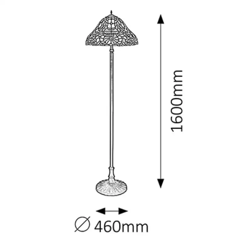 RABALUX Mirella podna lampa E27 2x60W