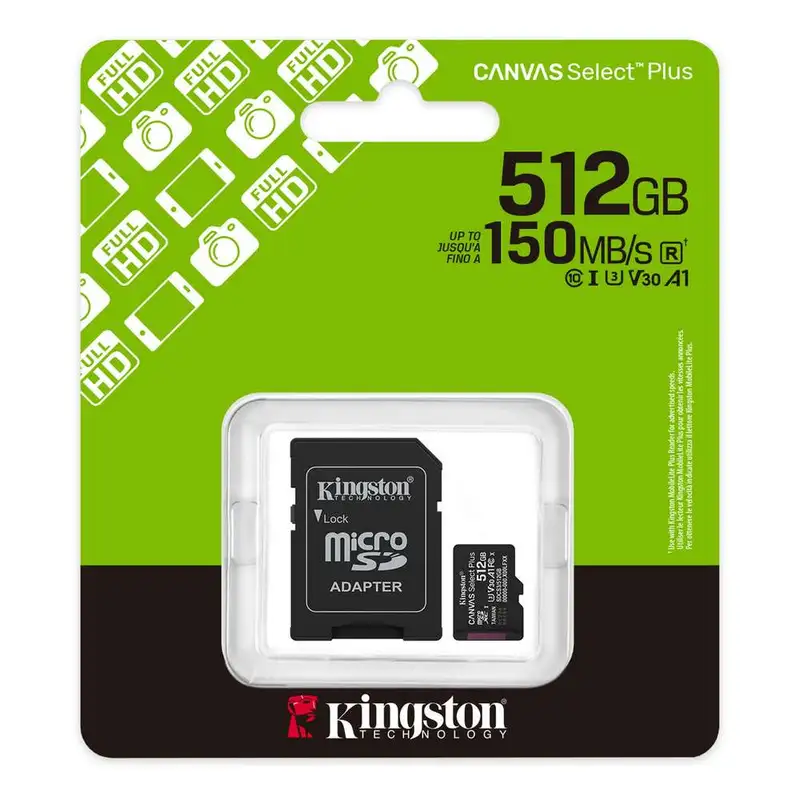 KINGSTON MicroSD 512GB Kingston SelectPlus gen 3