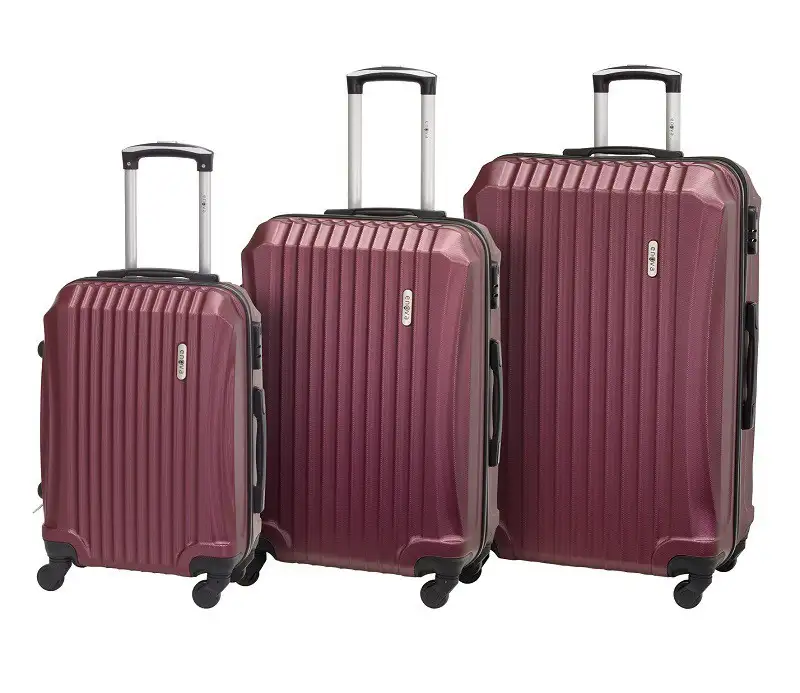 ENOVA ABS SEVILLA Set kofera 55 / 65 / 75cm bordo