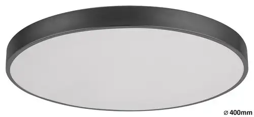 RABALUX Tesia, plafonjera,mat crna,LED 36W 2600lm 3000K 40cm