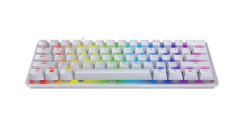 RAZER Huntsman Mini Mercury Edition 60% Opto-Gaming Keyboard Linear Red Switch