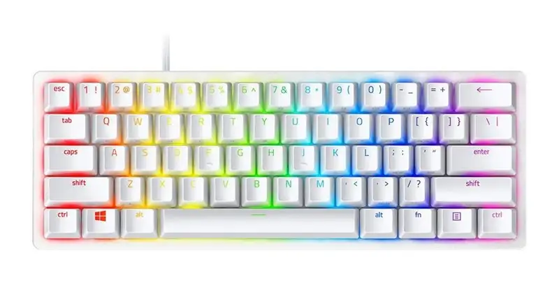 RAZER Huntsman Mini Mercury Edition 60% Opto-Gaming Keyboard Linear Red Switch