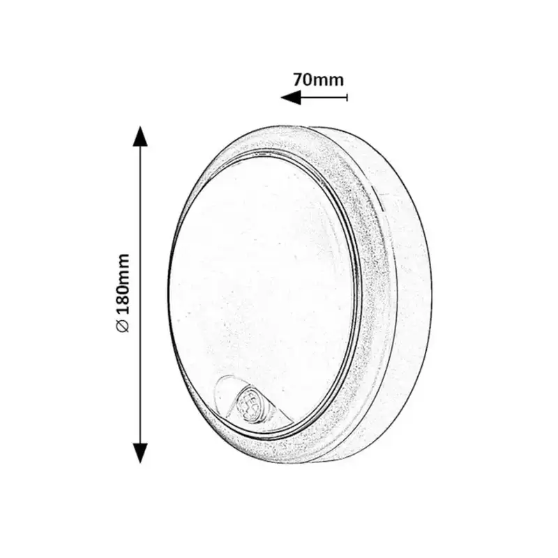 RABALUX Hitura spoljna zidna LED lampa senzor bela 15W 1350lm 4000K
