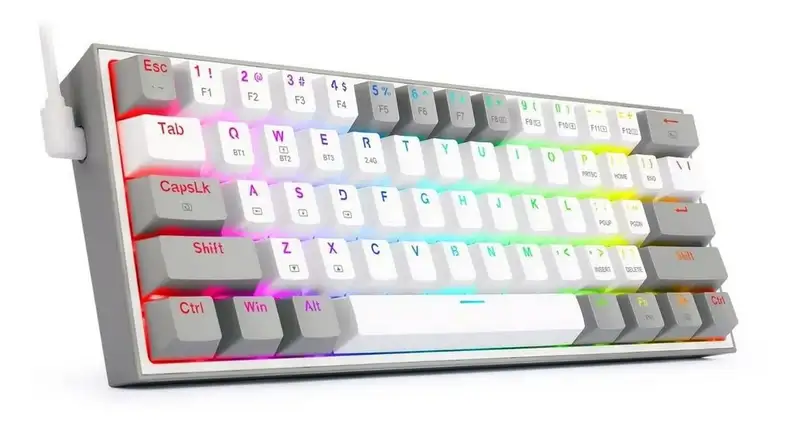 REDRAGON Fizz Pro White/Grey K616 RGB Wireless/Wired Mechanical Gaming Keyboard
