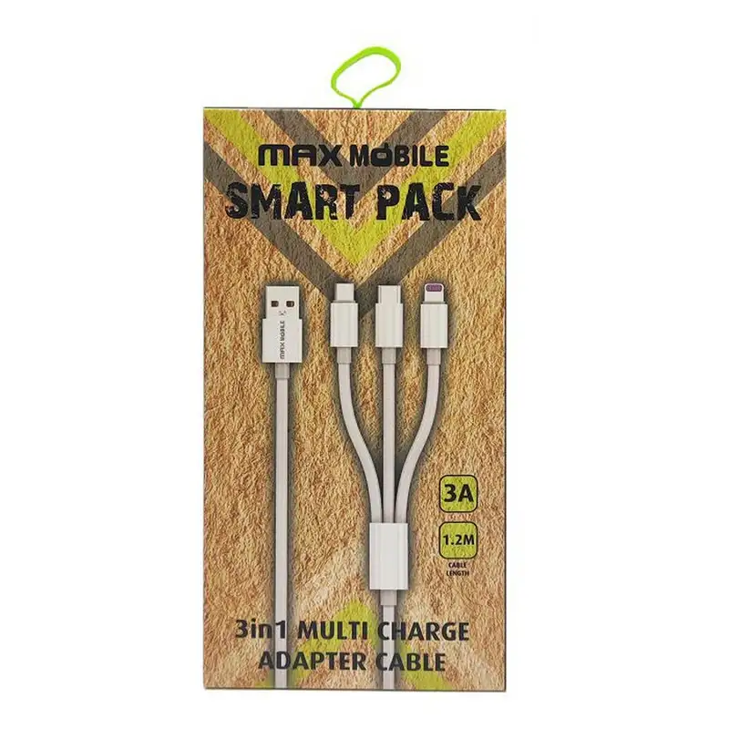 MAX MOBILE SMART PACK KABL 3u1 TypeC/Micro USB/Lightning-USB