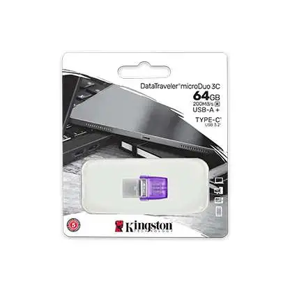 KINGSTON Fleš pen 64GB, DT microDuo3CG3, DTDUO3CG3/64GB