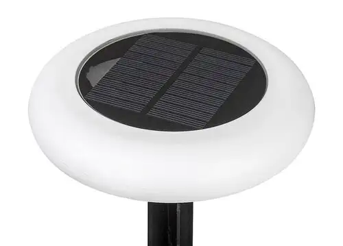RABALUX Haiti spoljna solarna lampa plastika crna sa mlecnim 0,5W