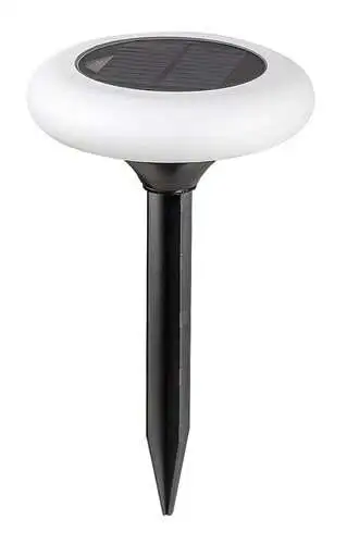 RABALUX Haiti spoljna solarna lampa plastika crna sa mlecnim 0,5W