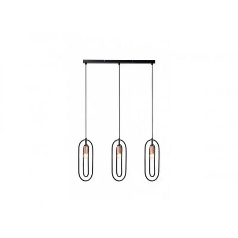 RABALUX Rovier, visilica metal crna / bakar 3xE27, v150cm